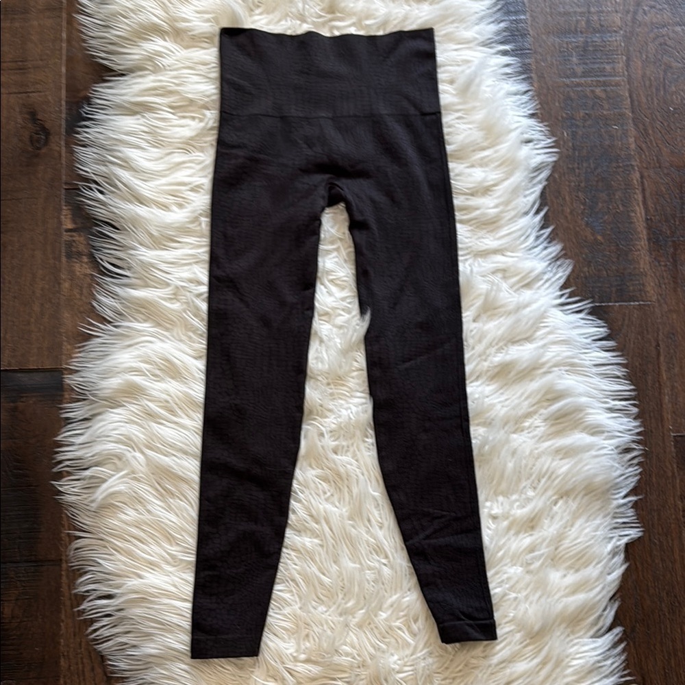 Spanx Brown and Black High-Waisted Leggings